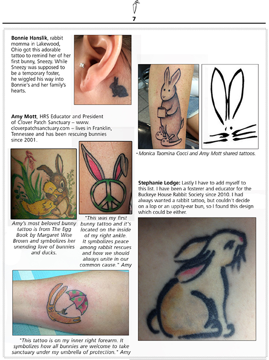 Rabbit Tattoos on People, Not Rabbits